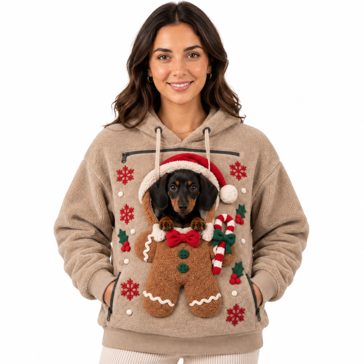 Sudadera navideña portamascotas